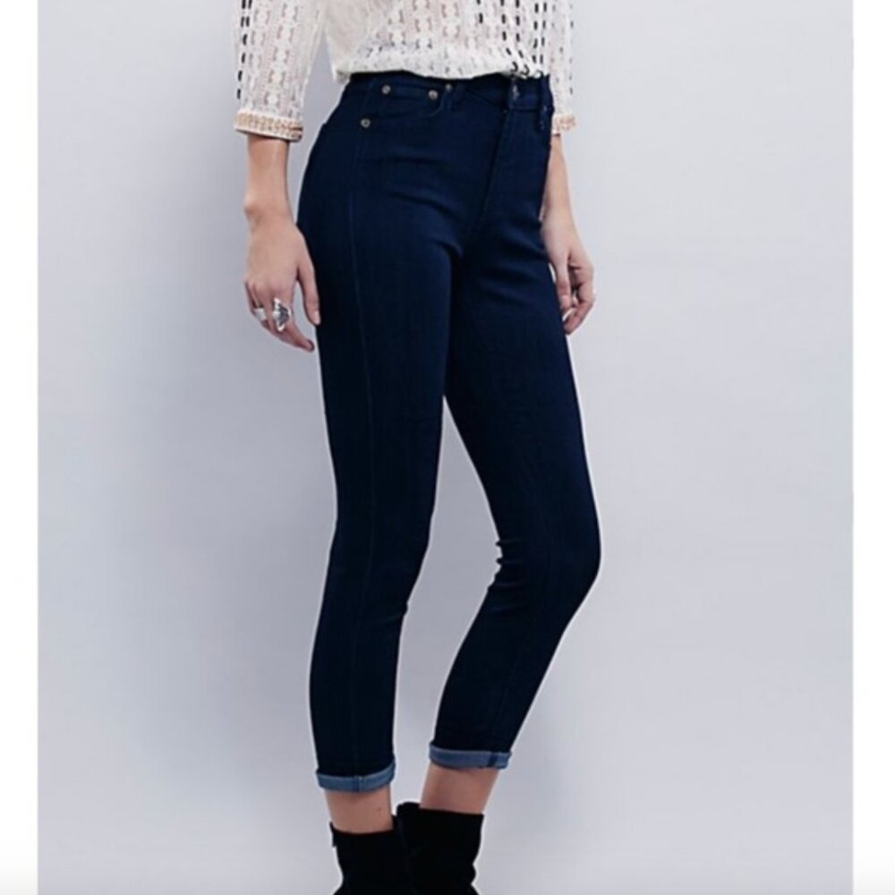 Free People High-Rise Roller Skinny Jean